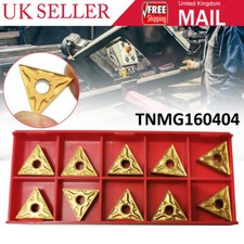 10Pcs/Box Golden Carbide Triangular Tips Inserts Cutters For Milling Lathe Tool