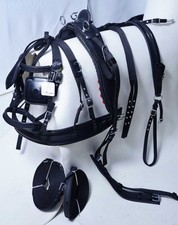 New Nylon Webbing Horse Driving Harness Black Color Comfortable Single Horse Set