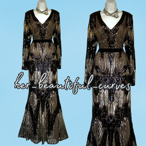 Goddiva plus sequinned maxi - goddiva,