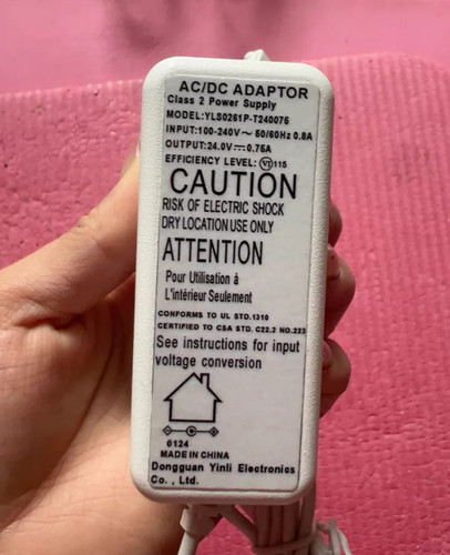 Adaptor class 2 power - ac/dc,