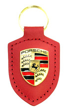 Porsche Red Colour Crest Key