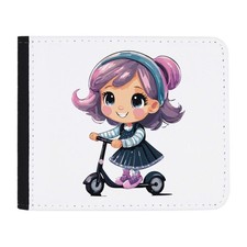 'Little Girl Riding A Scooter' Wallet (WL00023168)