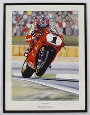 Large Printof  Alan of Carl Fogarty on Ducati by Colin Carter 1995