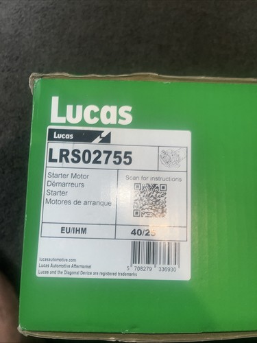 Lucas starter motor lrso2755 - starter,