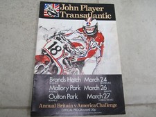 1978 Transatlantic Motorcycle Bike Racing Programme Roberts Sheene Hennen Romero