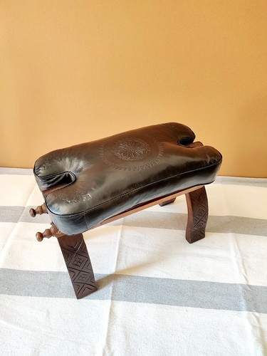 Camel saddle stool wooden - camel,