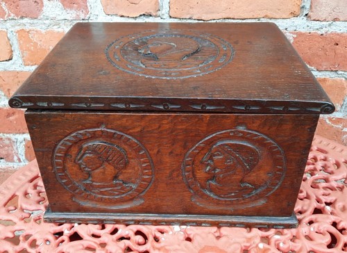 Antique oak bible box old - oak,