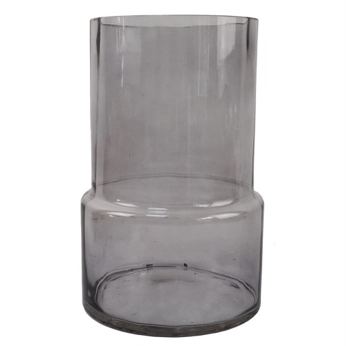 Glass vase grey 26cm - 26cm,
