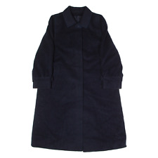 Vintage HENSEL AND MORTENSEN Womens Overcoat Coat Blue Wool 80s L