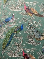 Peacock Teal Green Printed