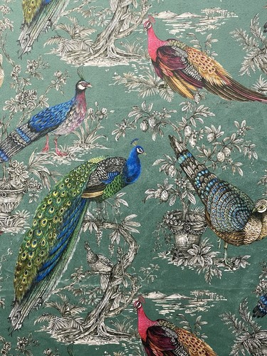 Peacock teal green - green, printed