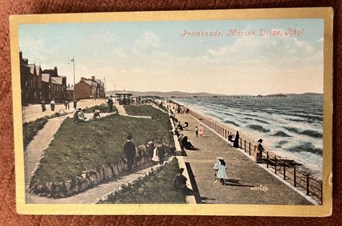 Antique postcard rhyl wales - antique,