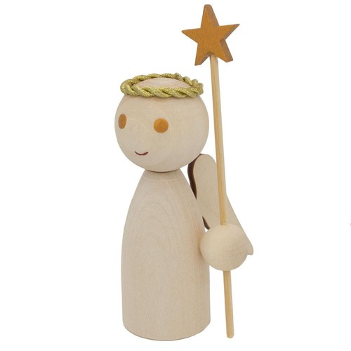 Unfinished blank wooden angel - unfinished,