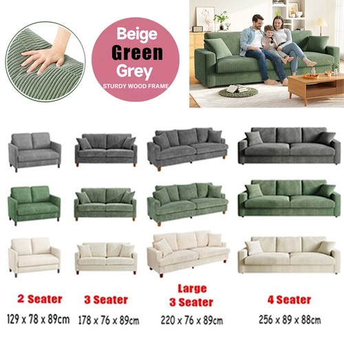Seater corduroy sofa jumbo - seater,