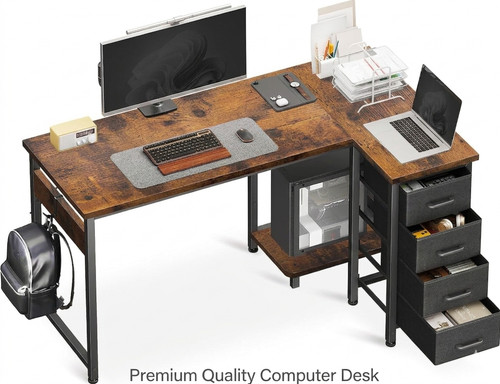 Computer desk with drawers - computer,