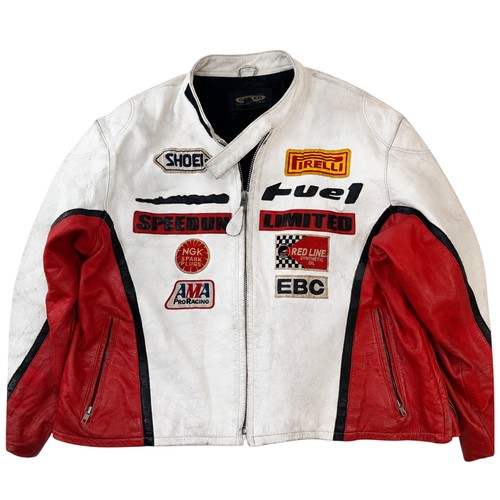 Vintage racing leather jacket - vintage,