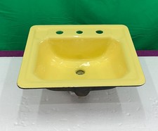 Vintage Rheem Yellow Cast Iron