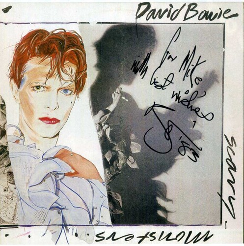 David bowie signed - signed, 'scary