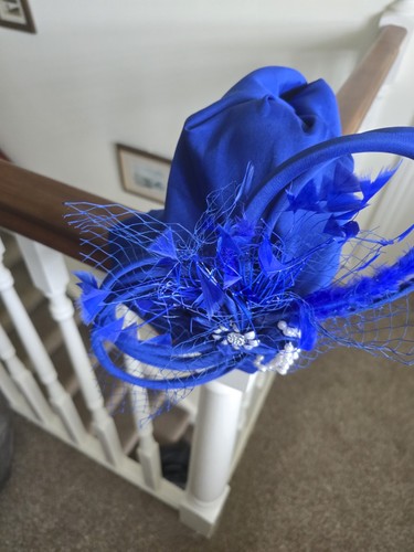 Royal blue fascinator - royal,