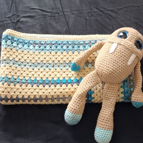 Handmade crochet blanket with - handmade,