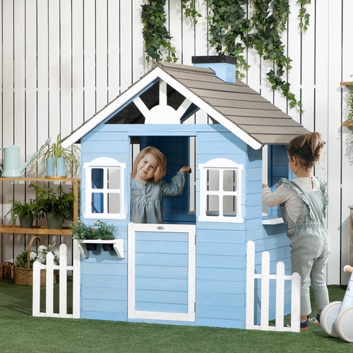Wooden playhouse for kids - wooden,