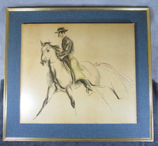 Lovely Vintage Framed John Skeaping Rejoneador Spanish Horse 1970 Print