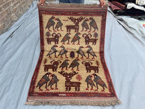 3x4 vintage afghan hand - 3x4'1, ft