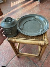 2 ANTIQUE ART NOUVEAU PEWTER