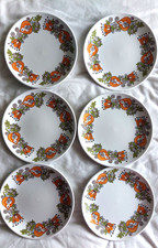 Vintage Seville Hostess Tableware Ironstone 6 x 10" Dinner Plates /John Russell