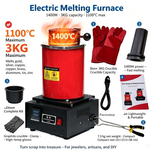 1400w electric melting furnace - 1400w,