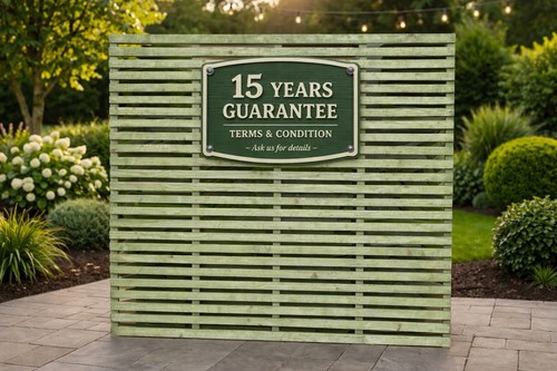 Wooden slatted trellis - wooden,