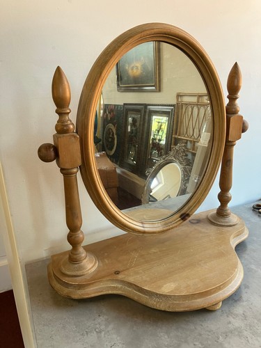 Large oval pine table top - table,