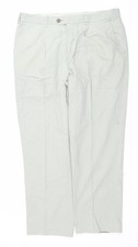 Oakman Mens Beige Chino Trousers Size 36R Cotton Blend