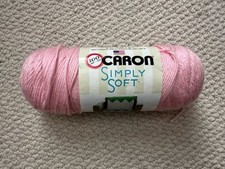 Caron Simply Soft Pink Yarn 100% Acrylic