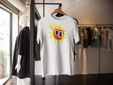 PRIMAL SCREAM T-SHIRT SCREAMADELICA INSPIRED LOGO  MADCHESTER RAVE