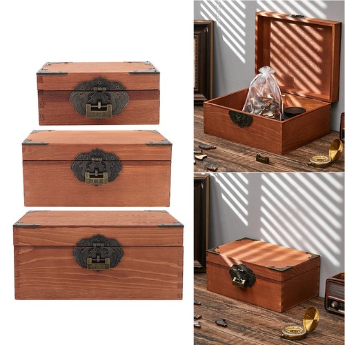 Vintage wooden storage box - storage,