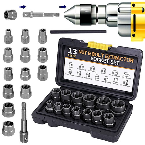 15pc bolt extractor impact - 15pc,