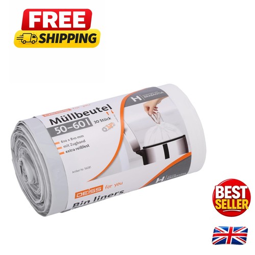 60l heavy duty bin liners - heavy-duty,