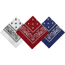3x Paisley Bandanas
