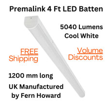 Fern Howard Permalink  LED Battens 1200 4ft IP66 36W Linkable 4000K RRP £39.99