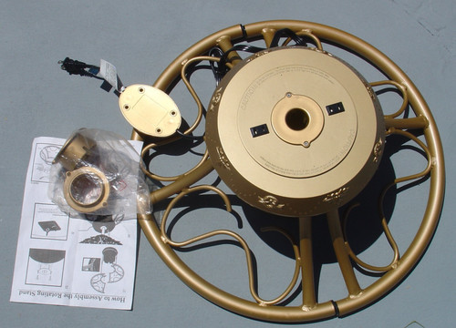 Gold tone rotating tree stand - gold,