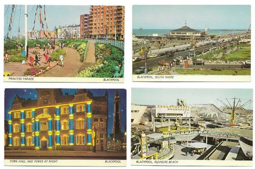 Old blackpool postcards - old,