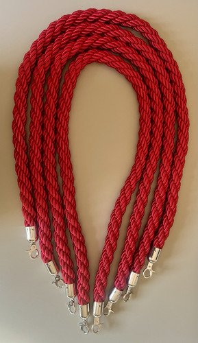 Red braided crowd control - red,