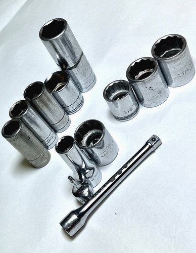 Various drive sockets - 12, 3/8"