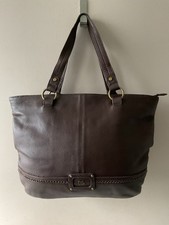 THE SAK real leather ladies brown underarm tote handbag