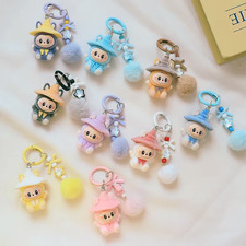 LABUBU Mini Figure Keychains Bag Car KeyChain Keyring | 6 Designs | UK Stock ✨
