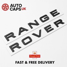 Range Rover Bonnet & Boot Gloss Black Badge GENUINE Lettering  Emblem 