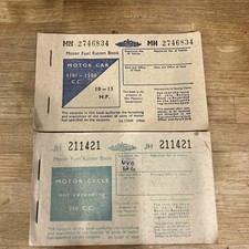 MOTOR CAR FUEL RATION BOOKS