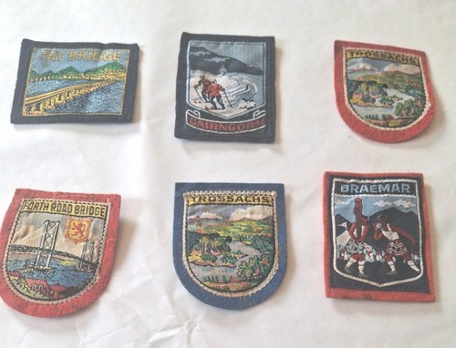 Scottish woven cloth badges - scottish,