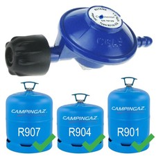 CONTENENTAL GAS REGULATOR LIKE CAMPING GAZ SCREW ON BUTANE FITS 907 BOTTLE